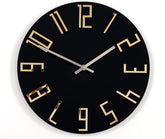 Moderni zidni sat SLIM Matte Black