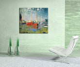 Slika na platnu CRVENI BRODOVI U ARGENTEUILU - Claude Monet - slika 2