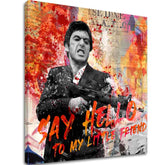 Slika s ožiljkom na platnu Pozdravi mog malog prijatelja | različite dimenzije