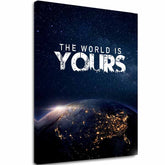 Slika na platnu THE WORLD IS YOURS - Inspirativni ukras - slika 2
