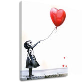 Slika HEART BALLOON GIRL | Talijansko platno - slika 2