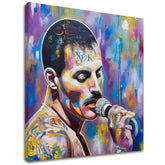 Slika FREDDIE MERCURY - Legenda pod svjetlima reflektora | dovršeno rukom umjetnika - slika 2