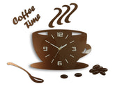 Zidni satovi COFFE TIME 3D COPPER