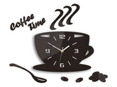 Zidni satovi COFFE TIME 3D WENGE