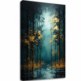 Moderni zidni dekor Golden leaf fantasy - PREMIUM ART - slika 2