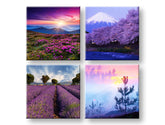 Zidna slika Svugdje ljubičasta 4 dijela