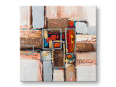 Ručno oslikana slika na zidu ABSTRAKT 70x70 cm – 3D perspektiva platna na drvenom okviru | 100 % original | akril na platnu ARTMIE | Papilora.sk