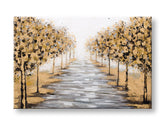 Ručno oslikana slika na zidu STABLA 90x60 cm – 3D perspektiva platna na drvenom okviru | 100 % original | akril na platnu ARTMIE | Papilora.sk