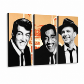 Ručno oslikana POP Art slika Štakorski paket od 3 dijela rp3 – 3D vizualizacija ručno oslikanog platna na bijeloj pozadini. Dominantne boje: crna, bijela, narančasta.