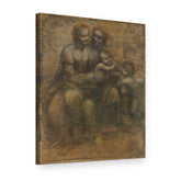 Slika na platnu Bogorodica s Djetetom i sv. Anom – Leonardo da Vinci, 3D prikaz