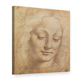 Slika na platnu Glava žene III – Leonardo da Vinci, 3D prikaz