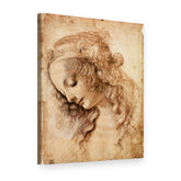 Slika na platnu Glava žene – Leonardo da Vinci, 3D prikaz
