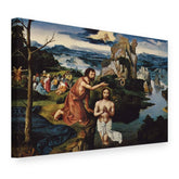 Slika na platnu Krštenje Isusovo – Joachim Patinir, 3D prikaz