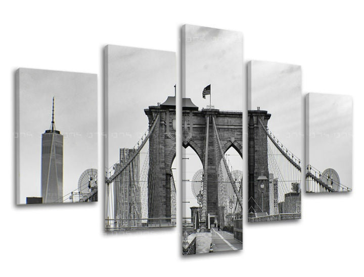 5-dijelna zidna slika GRAD / NEW YORK