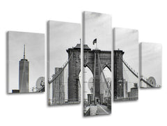 5-dijelna zidna slika GRAD / NEW YORK