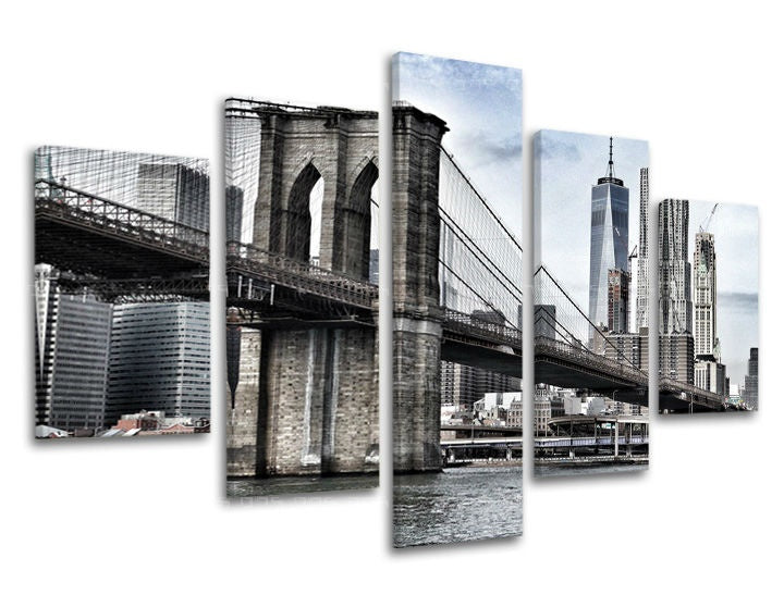 5-dijelna zidna slika GRAD / NEW YORK