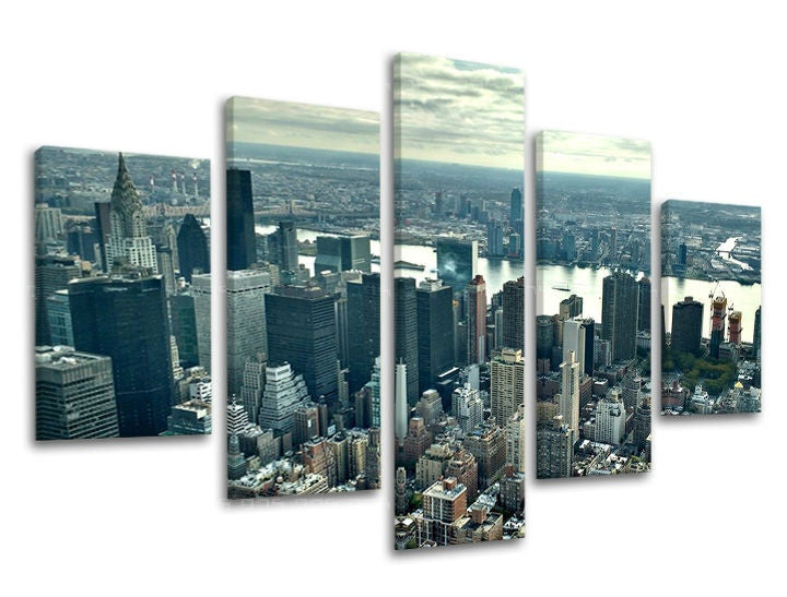 5-dijelna zidna slika GRAD / NEW YORK