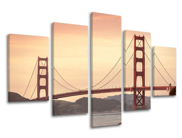 5-dijelna zidna slika GRAD / SAN FRANCISCO