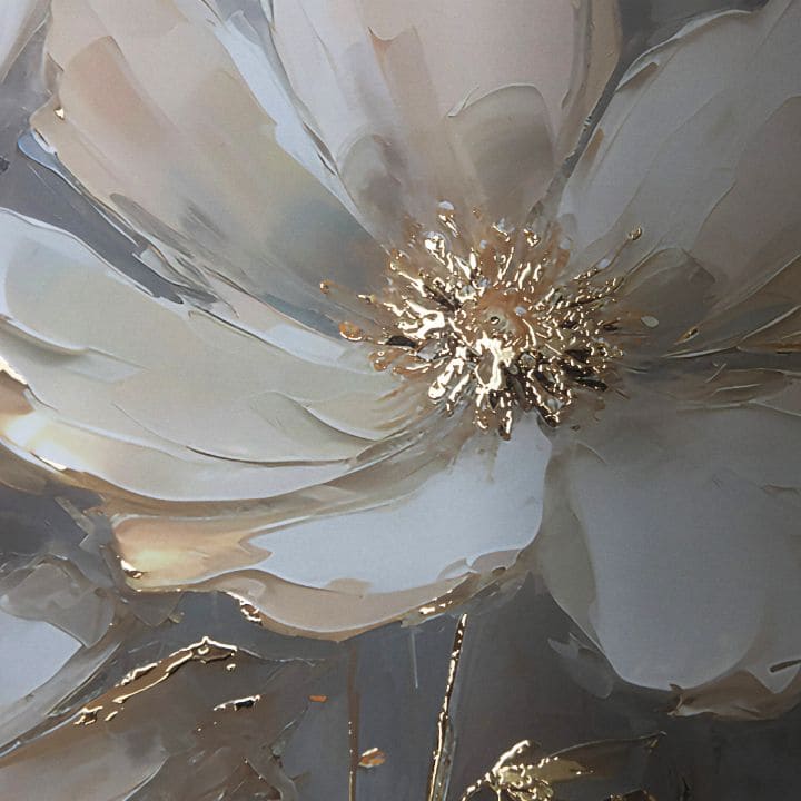 Zidni plakat s EXTRA efektom - Zlatne latice | različite dimenzije