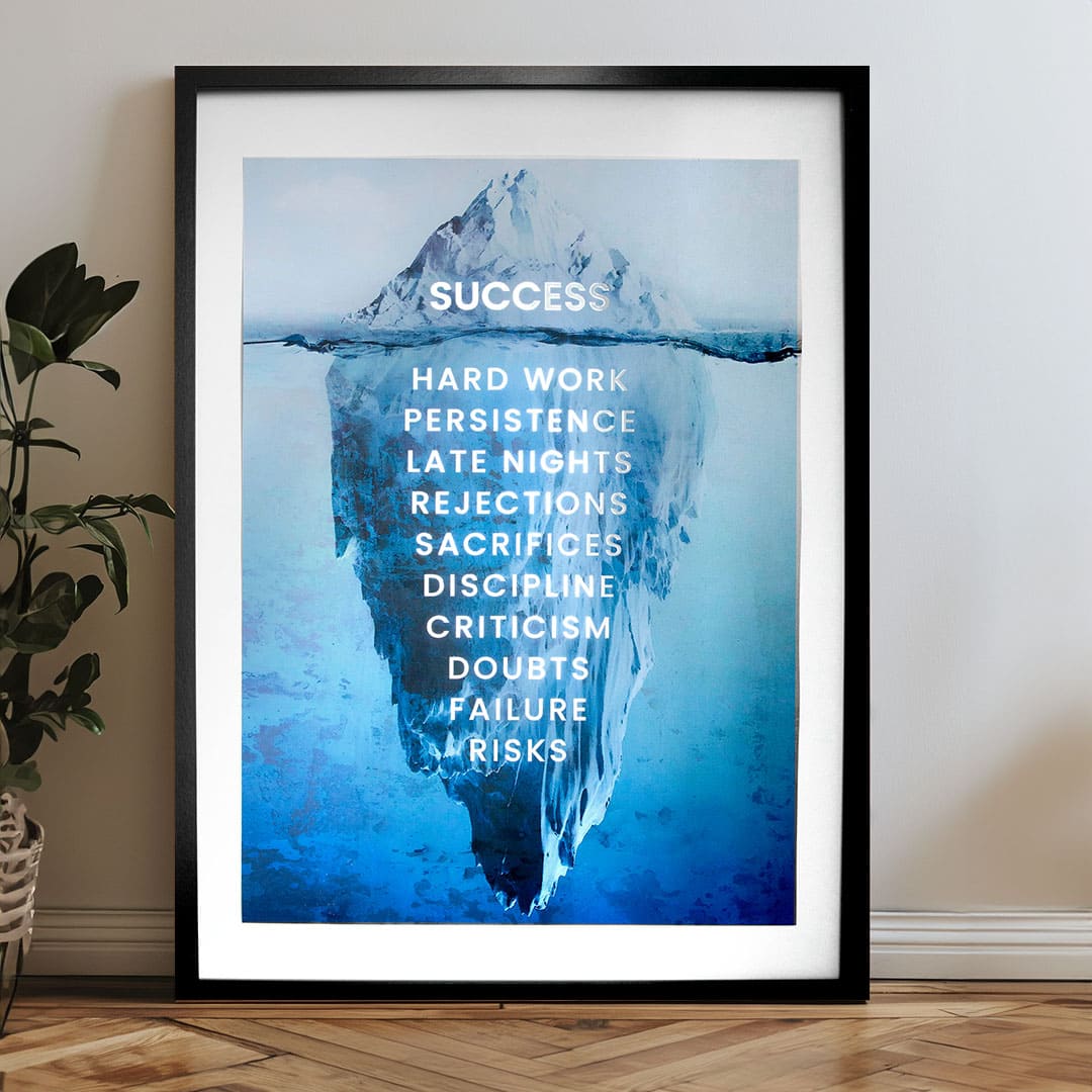 Zidni plakat s EXTRA efektom - Iceberg of Success | različite dimenzije