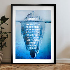 Zidni plakat s EXTRA efektom - Iceberg of Success | različite dimenzije
