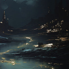 Zidni poster s EXTRA efektom - Moonlit Waves | različite dimenzije