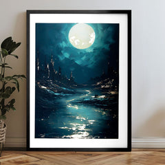 Zidni poster s EXTRA efektom - Moonlit Waves | različite dimenzije