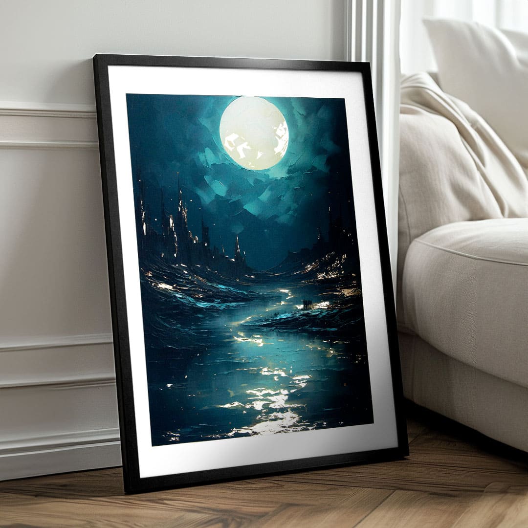 Zidni poster s EXTRA efektom - Moonlit Waves | različite dimenzije