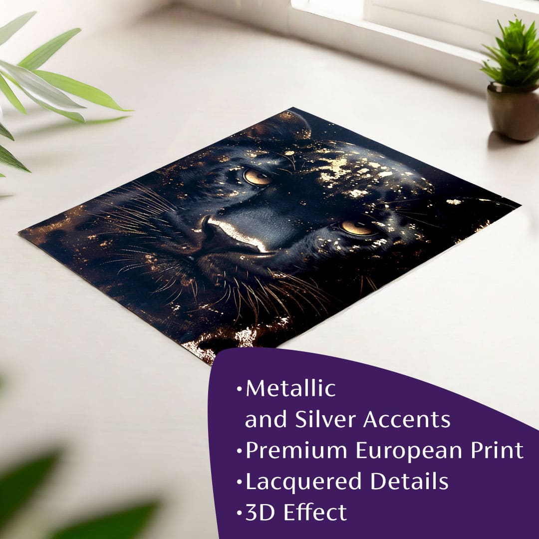Zidni plakat s EXTRA efektom - Zlatna pantera | različite dimenzije