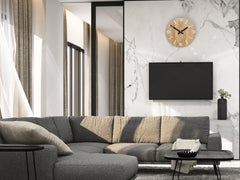 Drveni zidni sat ARABIC bijeli