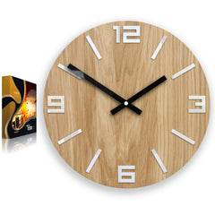 Drveni zidni sat ARABIC bijeli