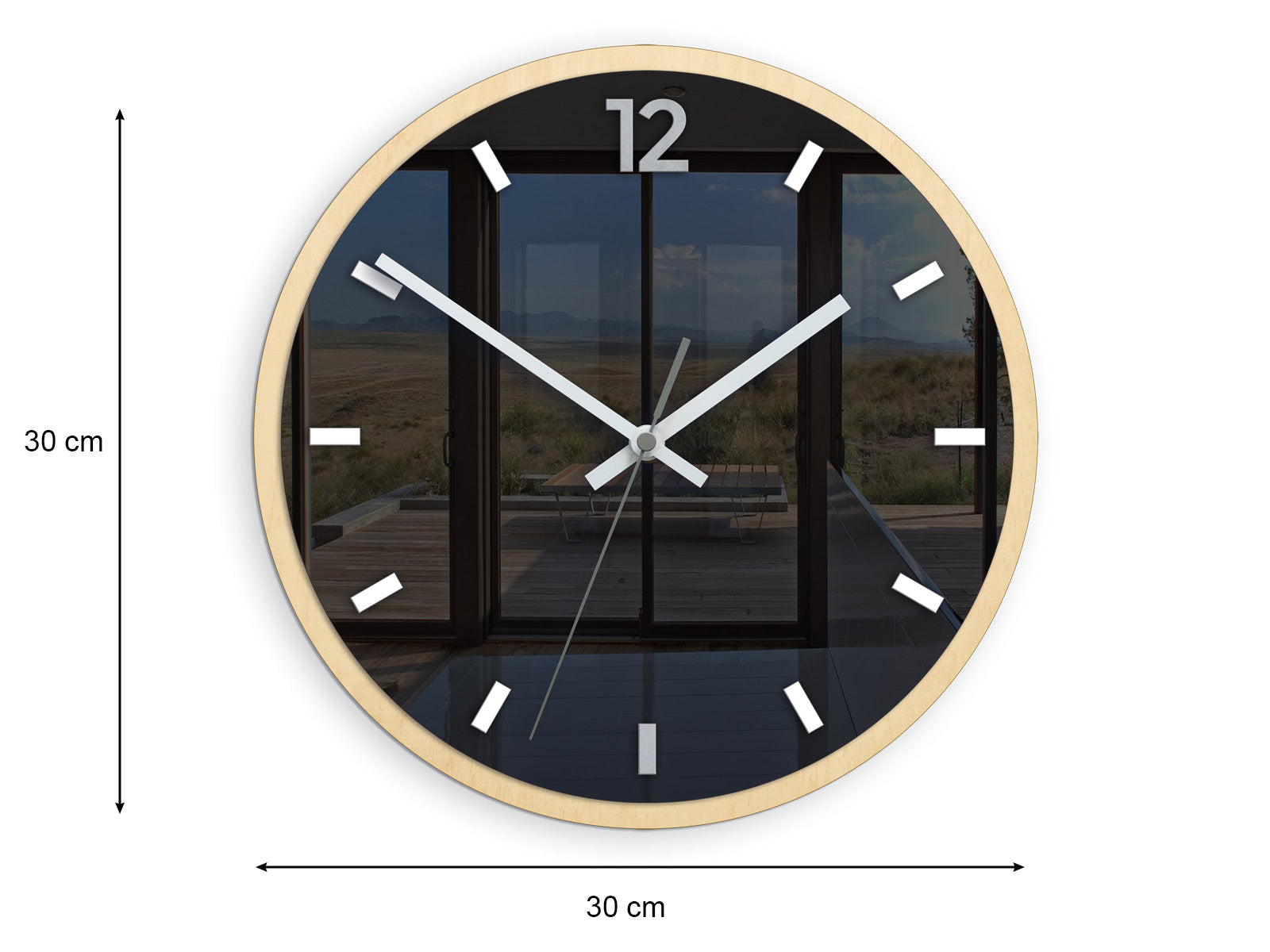 Moderni zidni sat GRAFIT Grey