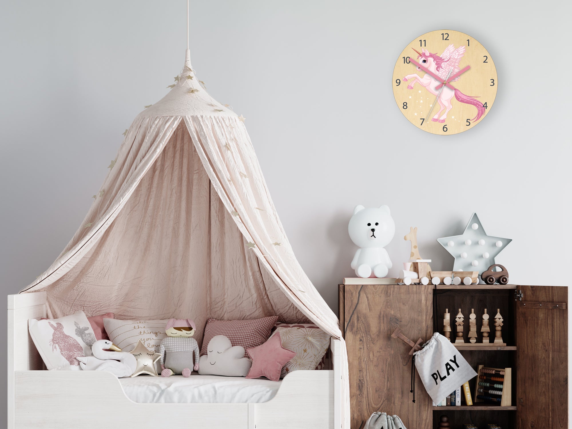 Dječji zidni sat Jednorog