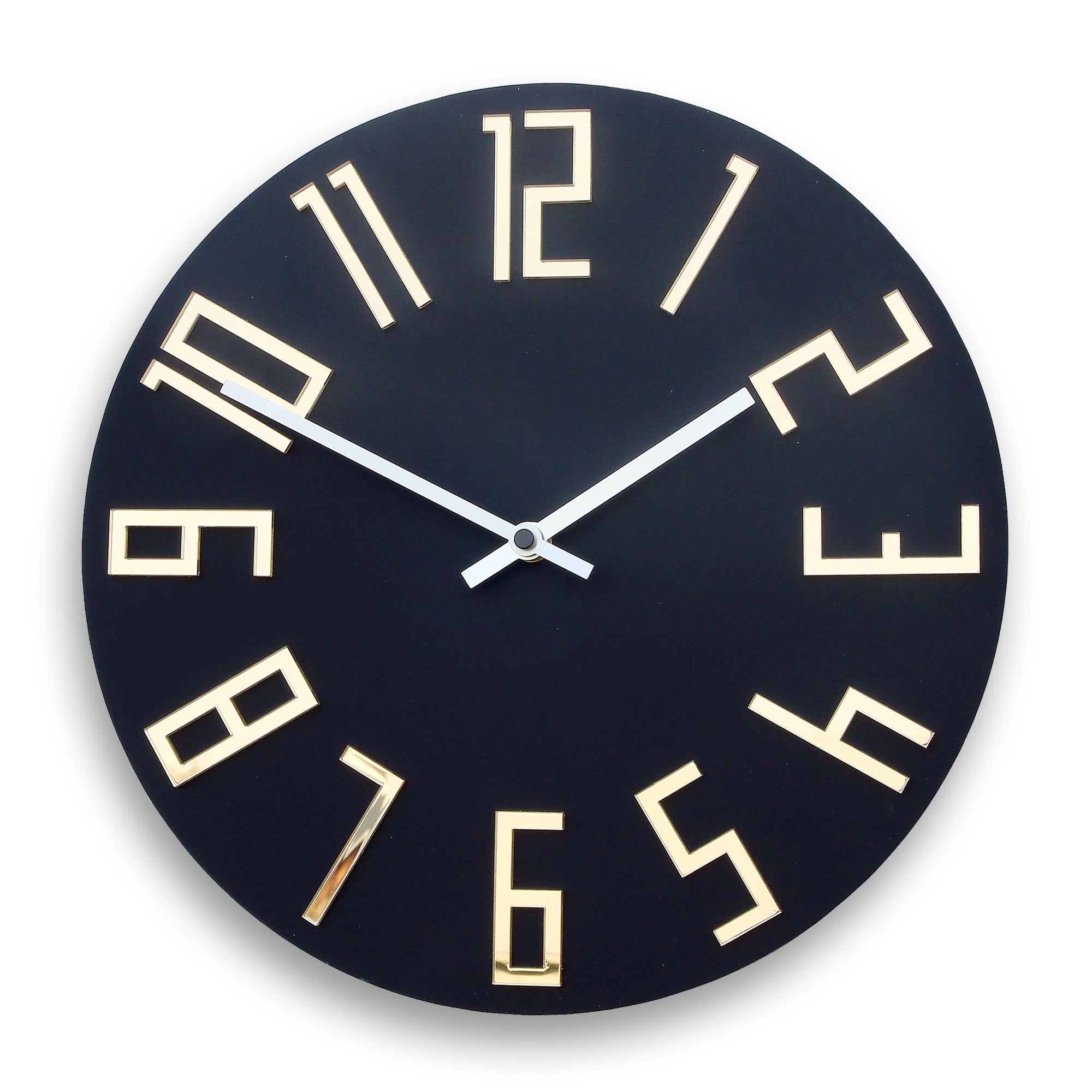 Moderni zidni sat SLIM Matte Black