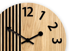 Drveni zidni sat London Black