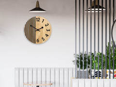 Drveni zidni sat London Black