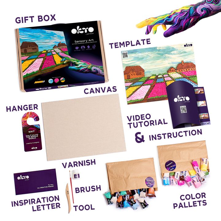 OKTO Kreativni 3D set Cvjetne gredice u Nizozemskoj 30 x 40 cm