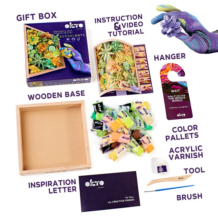 OKTO Set za modeliranje sukulenata 21 x 21 cm ENERGIA