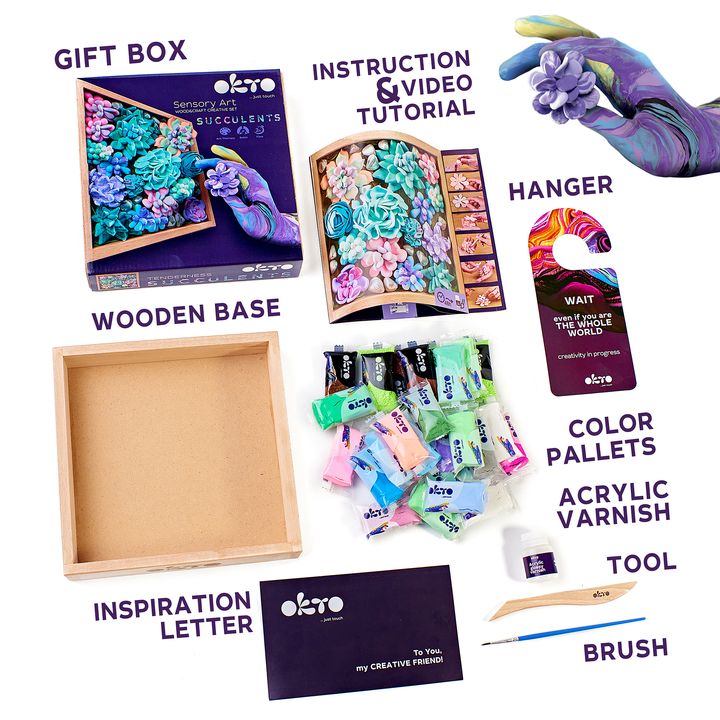 OKTO Set za modeliranje sukulenata 21 x 21 cm