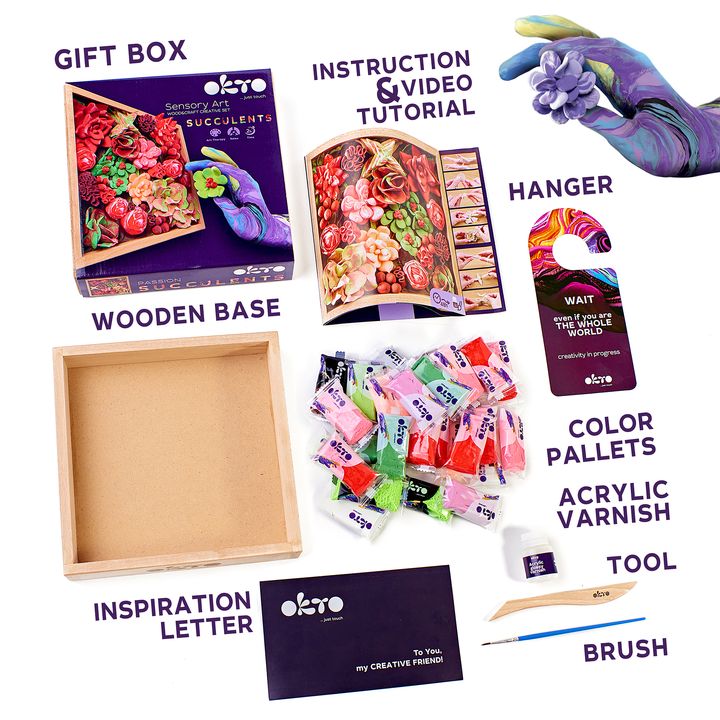 OKTO Set za modeliranje sukulenata 21 x 21 cm DESIRE