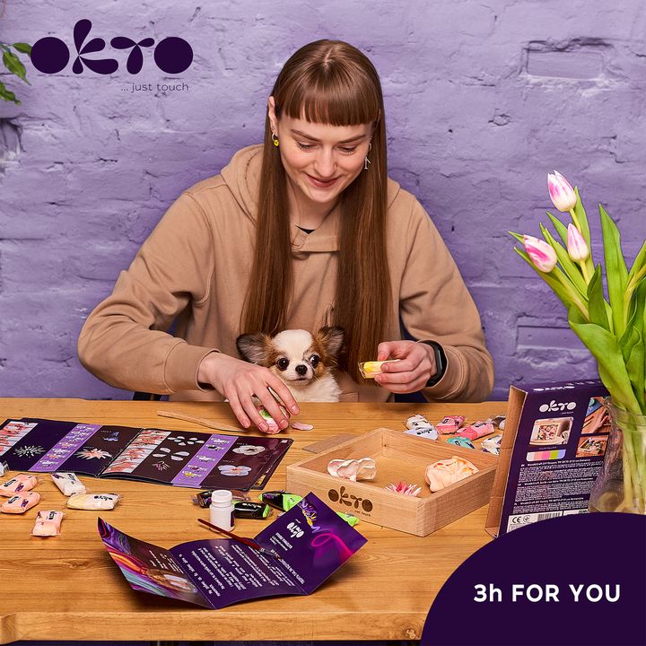 OKTO set za modeliranje u drvenom okviru 21 x 21 cm ROMANTICA