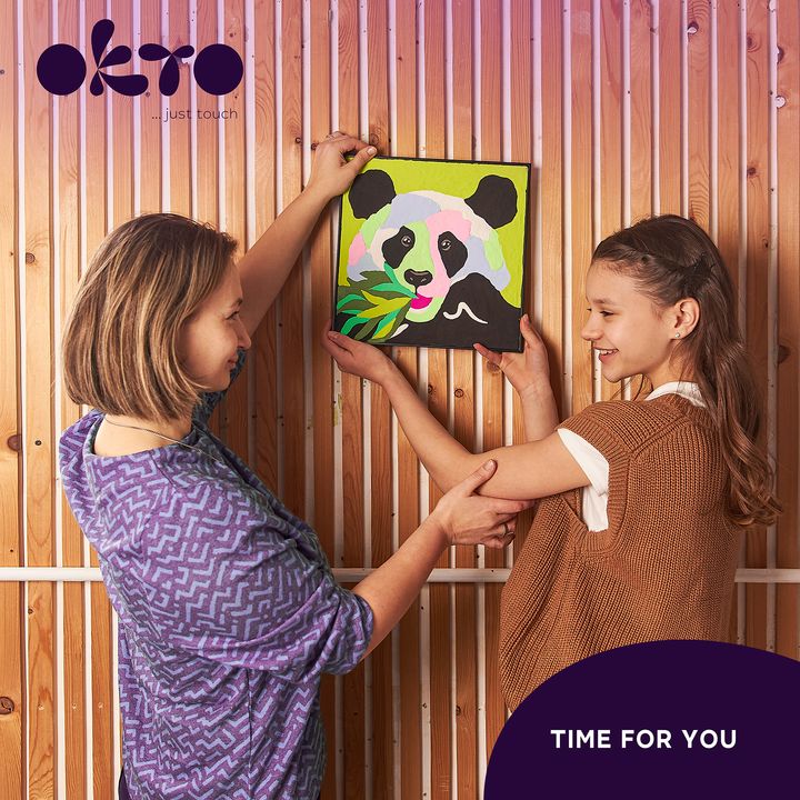 OKTO samostvrdnjavajuća slika 30 x 30 cm Panda