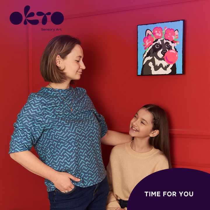 OKTO samostvrdnjavajuća slika 30 x 30 cm Medvjedić