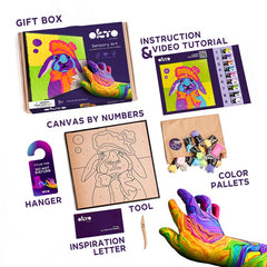 OKTO slika sa samostvrdnjavajućom masom 30 x 30 cm Hare