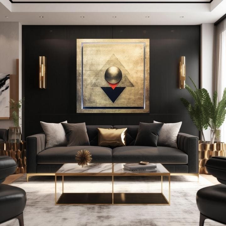 Zlatni dodir na platnu Simetrija u zlatu | različite dimenzije