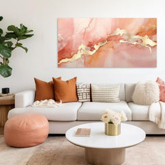 Zlatni dodir na platnu Elegancija mramorne zore | različite dimenzije