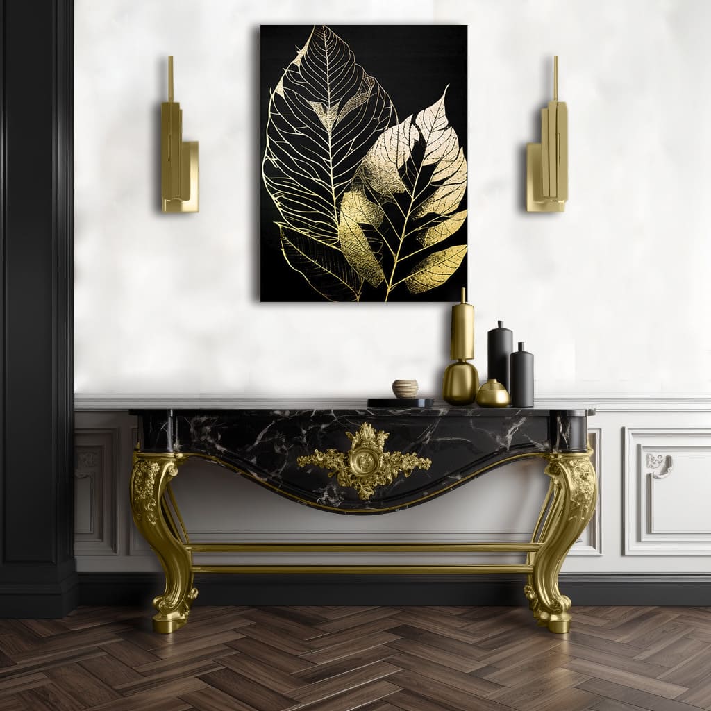 Zlatni dodir na platnu Plešuće lišće vjetra | različite dimenzije