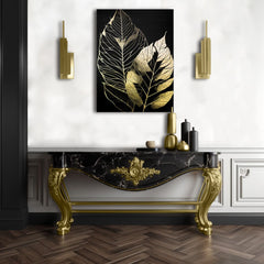 Zlatni dodir na platnu Plešuće lišće vjetra | različite dimenzije