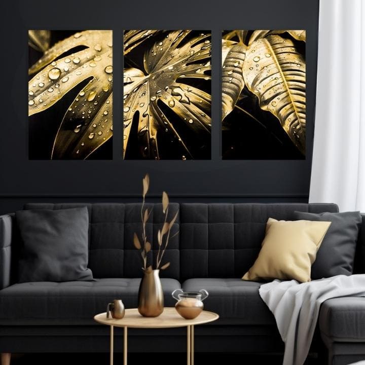 Zlatni dodir na platnu Ples zlatnog lišća | različite dimenzije