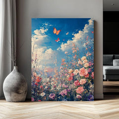 Slikanje leptira na rascvjetanoj livadi - šarena elegancija